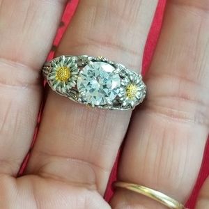 Sterling Silver S925 Vancaro Sunflower Ring